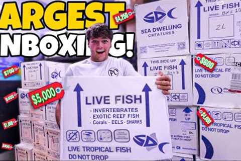 UNBOXING $40,000 worth of SALTWATER FISH, I Bought ONE!!
