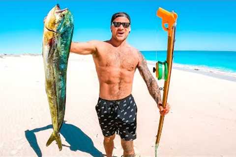 I Built A $20 Speargun To Catch Food In Deep Ocean