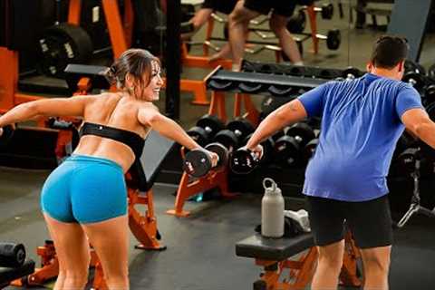 COPYING STRANGERS WORKOUTS IN THE GYM!!