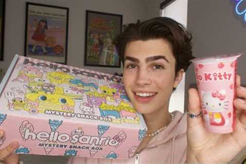ASMR- Hello Kitty Sanrio Mystery Snack Box Unboxing!