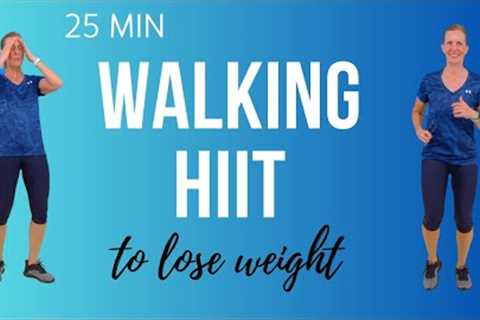 Fat-burning HIIT WALKING WORKOUT to lose weight | Walk at home with no equipment and no squats