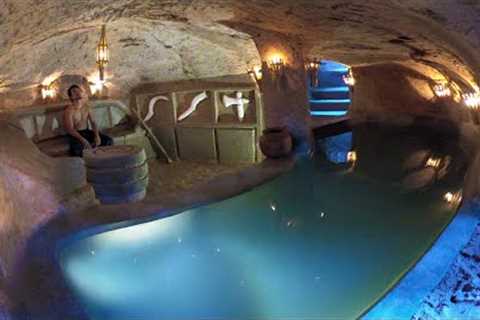How to Build Private Underground Temple Tunnel House With Swimming Pool