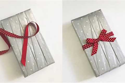 How to tie a bow with one sided ribbon on your gift box