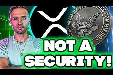 🚨MASSIVE CRYPTO NEWS! Ripple Gets The WIN! Court Rules XRP Is NOT A Security!