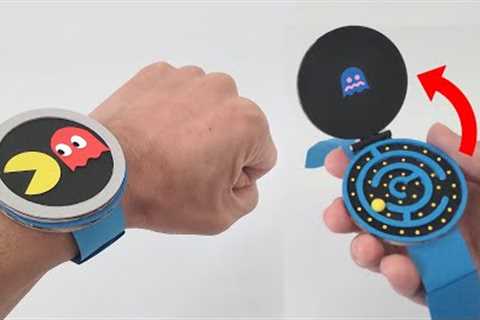 PAC-MAN Gaming SmartWatch DIY｜FUNNY Cardboard &amp; Paper Craft Idea