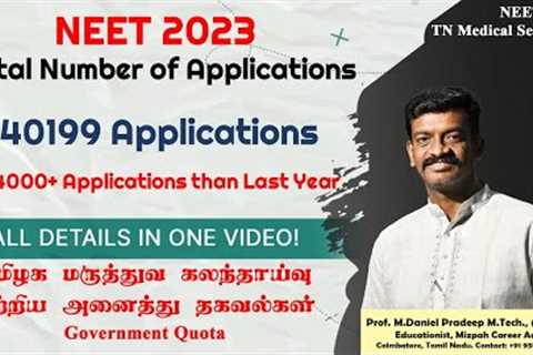 40199 Applications so far - Last Year Application - Seat Matrix 2022 vs 2023
