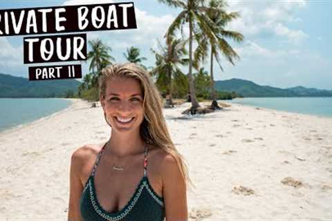PRIVATE BOAT TOUR | Island hopping around Koh Yao Noi, THAILAND (part 2) | Trying TIGER PRAWNS
