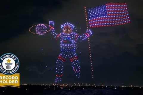 GUINNESS WORLD RECORD Fourth Of July Drone Show! (1,000+ Drones)