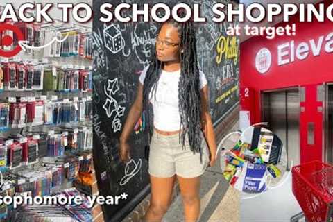 back to school supplies shopping &amp; haul 2023 *sophomore year* | target vlog!