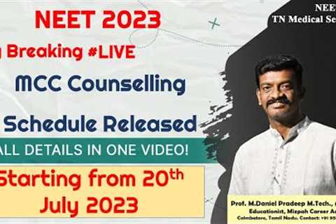 🔴 Live - MCC Counselling Schedule 2023 Released - Mizpah Career Academy Live