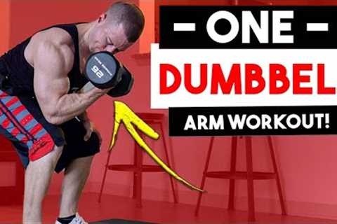 10 Min ONE Dumbbell Only At Home Arm Workout (Workouts With ONE Dumbbell) | Biceps &amp; Triceps..