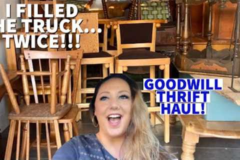 I FILLED THE TRUCK... TWICE! Thrifting Vintage For Resale | Flea Market Flips | Goodwill Thrift Haul
