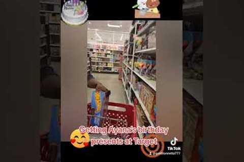 Birthday shopping at Target for niece and nephew