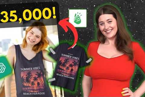 Start a $35,000 Clothing Business With AI for $0!! (Make Money Online 2023)