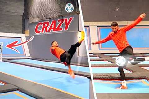 CRAZY TRAMPOLINE FOOTBALL CHALLENGES! 😱⚽️💥