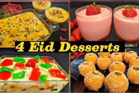 4 Easy Eid Desserts Recipes | Eid Special Dessert Recipes By Pakistani Mom In USA
