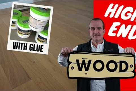 DIY WOOD FLOORING INSTALLATION WITH GLUE - ENGINEERED WOOD, MOISTURE BARRIER, HOW TO, FOR BEGINNERS