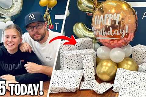 Giving my DAUGHTER 15 GIFTS on her 15th BIRTHDAY!