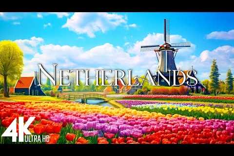 FLYING OVER NETHERLANDS (4K Video UHD) - Scenic Relaxation Film With Inspiring Music