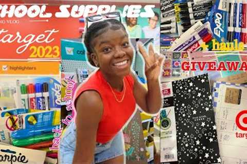 Back To School Supplies Shopping 2023 vlog @target + haul (*GIVEAWAY*) | BTS  series ep.2 ᥫ᭡