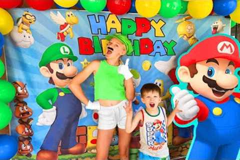 Preston's Super Mario Bros 4th Birthday Pool Party!!!