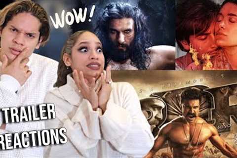 Waleska &amp; Efra react to RRR Trailer | ROCKSTAR Trailer | PADMAVAAT Trailer for the first time!