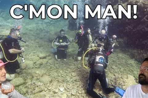Divers React to Scuba Instructors teaching students on their knees
