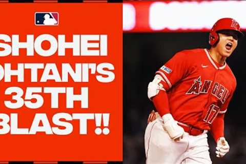 Shohei Ohtani ELECTRIFIES Angel Stadium by hitting his 35th home run of the year!