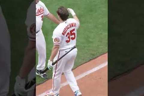 Adley Rutschman hits off his dad at the Home Run Derby! Baseball is so special! 🧡🧡