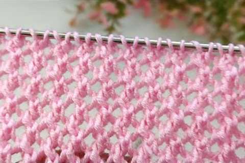 The easiest openwork knitting pattern with two needles🌸