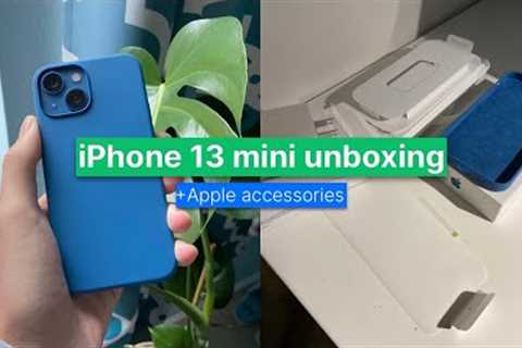 iPhone 13 mini / Blue 128GB / No Talking ASMR Unboxing / +Apple accessories