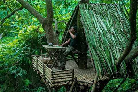 Build a Tree Survival Cabin - Build Wooden Furniture, Search for Food in the Forest, Part 2