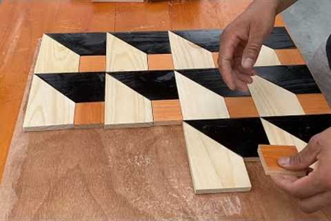 Woodworking Projects // Build A Unique 3D Effect Coffee Table