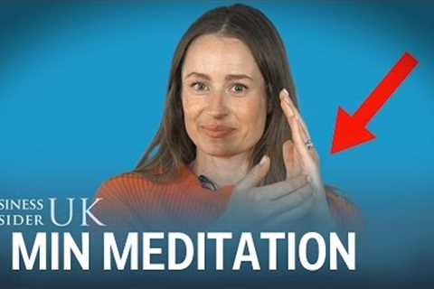 A meditation expert shows her stress relief 'tapping' exercise which you can do in 2 minutes