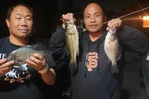 Fishing crappie and bass at Hensley Lake