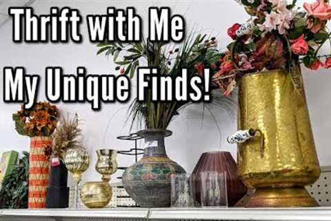 Thrift Shopping with Me at Goodwill for Unique Treasures! + My Home Decor Haul | Thrifting in 2023