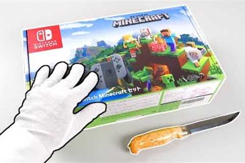 Nintendo Switch MINECRAFT Console Unboxing! (Super Mario skins pack)