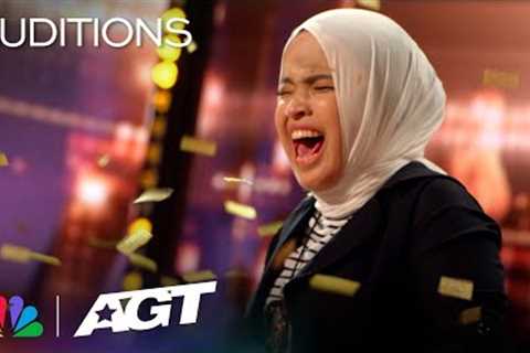 Golden Buzzer: Putri Ariani receives the GOLDEN BUZZER from Simon Cowell | Auditions | AGT 2023