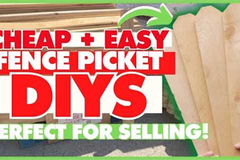 Grab $2 wood fence pickets to make these EASY Christmas DIYs 🌲 AND they're great to sell, too!