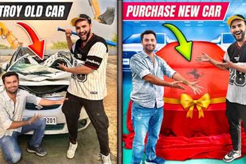 I destroyed my cameraman’s OLD CAR &amp; GIFTED him a NEW CAR😱