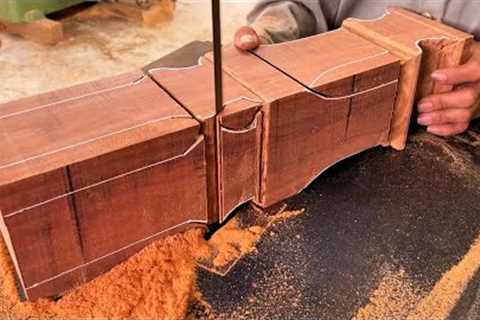 Talented Carpenter Turns Red Wood Into Fancy Colored Dining Table // Weekend Woodworking Projects