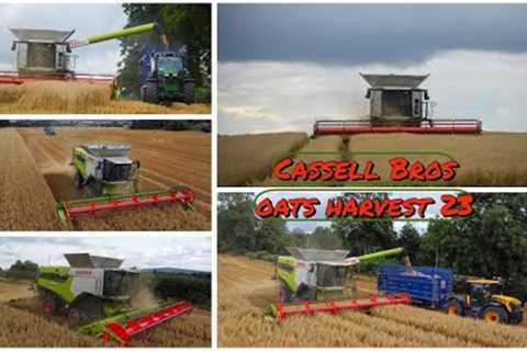 Cassell Bros ~ Oats harvest 2023~ Claas Lexion 8700 &amp; JCB fastrac 4220 ~ 4k