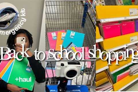 WALMART SCHOOL SUPPLIES SHOPPING + EMERGENCY KIT | back to school shopping 2023