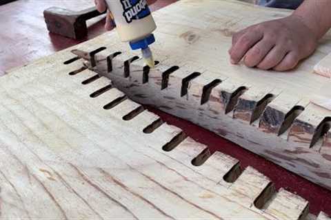 Great Woodworking Ideas From Large Solid Wood // A Table With An Extremely Unique And Sturdy Design