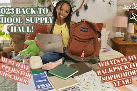 WHATS IN MY BACKPACK FOR HIGHSCHOOL | Back to school supply haul 2023
