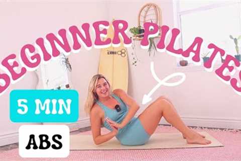 5 MINUTE BEGINNER PILATES ABS WORKOUT | NO EQUIPMENT