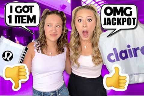 WE SPENT $100 AT TEN DIFFERENT STORES IN THE MALL CHALLENGE 🛍😱🤑