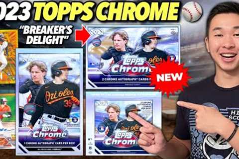 *BIG HITS! 🤯🔥* BRAND NEW 2023 Topps Chrome Baseball Hobby, Jumbo, &amp; Breaker's Delight Box..