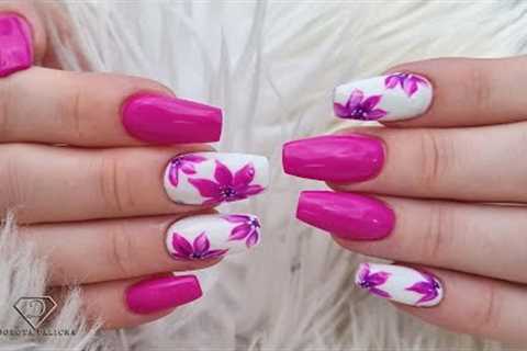 Simple Flower Nail Art for beginners