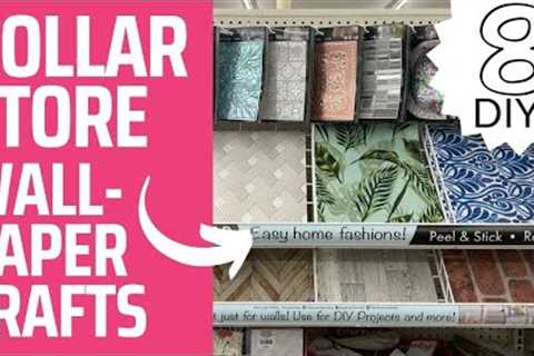 8 Dollar Tree Wallpaper Crafts &amp; DIY Decor Ideas
